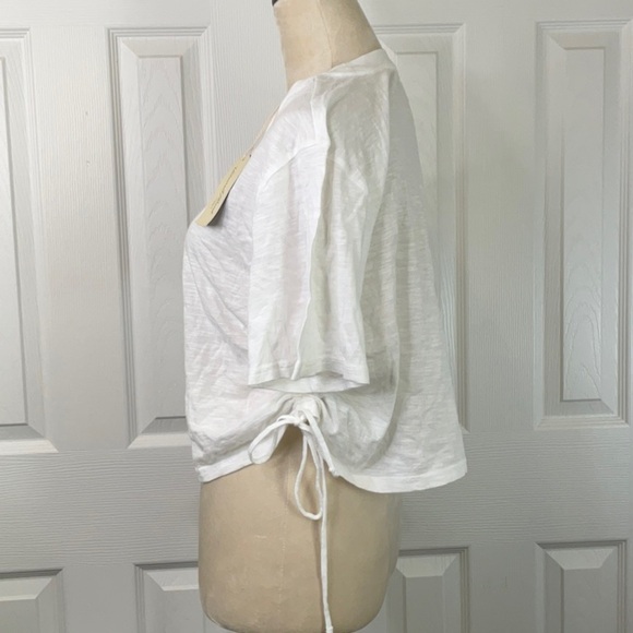Universal Thread White Short Sleeve Crew Neck Crop Top Size XL - Picture 3 of 9